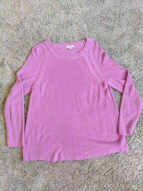 croft & barrow Light Purple Ribbed Crewneck Sweater